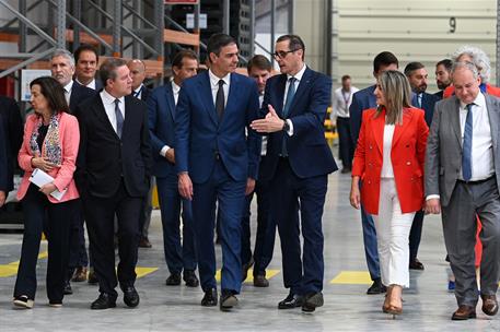 2/07/2024. Pedro Sánchez preside el acto de inauguración del hub logístico industrial de Airbus Helicopters. El presidente del Gobierno, Ped...