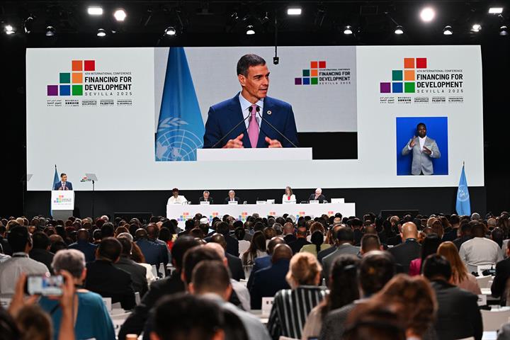 30/06/2025. Primera jornada de la 4ª Conferencia de Financiación al Desarrollo de Naciones Unidas. El presidente del Gobierno, Pedro Sánchez...